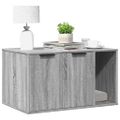 vidaXL Uzavretý box na stelivo sivá sonoma 80x50x45cm kompozitné drevo