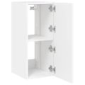 vidaXL TV nástenné skrinky s LED svetlami 2 ks biele 30,5x35x70 cm