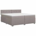 vidaXL Posteľ boxspring s matracom Sivohnedá 200 x 200 cm Látka