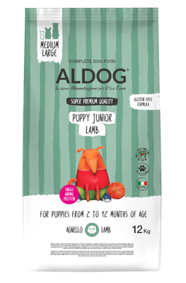 Aldog 2D-LJ12M Puppy-Junior Lamb M/L granule pre šteniatka, stredné/veľké plemená, jahňacie, 12kg