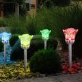Modee záhradná solárna LED lampa GS015 37 cm, tvar ruže, AAA 150 mAh (ML-GS015)