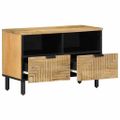 VidaXL TV skrinka Hnedá 70x33x46 cm Masívne drevo Mango