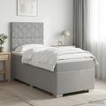 vidaXL Posteľ boxspring s matracom Svetlosivá 100 x 200 cm Látka