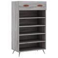 vidaXL Botník sivý dub sonoma 60x35x105 cm kompozitné drevo