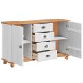 vidaXL Servírovacia skriňa ASKIM 133,5 x 40 x 79 cm Borovicový masív