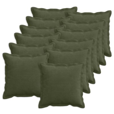 vidaXL Poťah na podložku 12 ks HOUTEN Zelená 45 x 45 cm manšestr