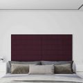 vidaXL Nástenné panely 12 ks fialové 90x15 cm látka 1,62 m²