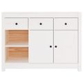 vidaXL Komoda biela 100x35x74 cm borovicový masív