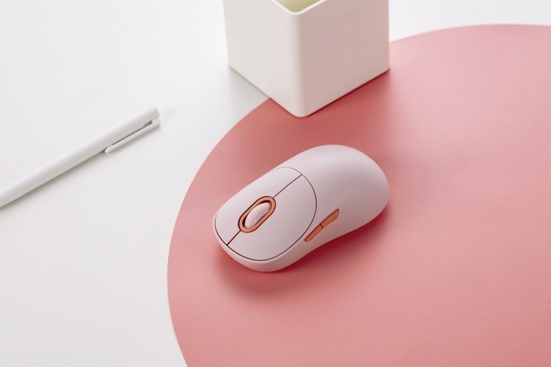 Xiaomi Wireless Mouse 3/Kancelárska/Optická/1 200 DPI/USB+BT/Ružová
