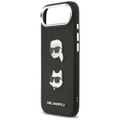 Karl Lagerfeld FW Grained Karl & Choupette Heads Pins & Logo obal pre iPhone Air čierna