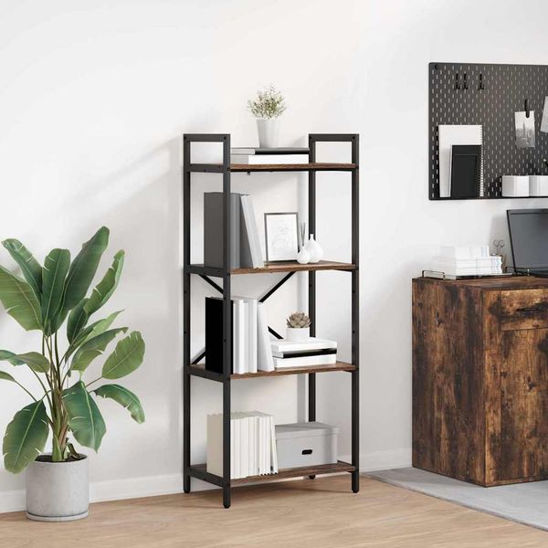 vidaXL Regál na knihy Dymová dub 56 x 34 x 133,5 cm Kompozitné drevo