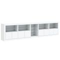 vidaXL Komoda s LED svetlami biela 283x37x67 cm