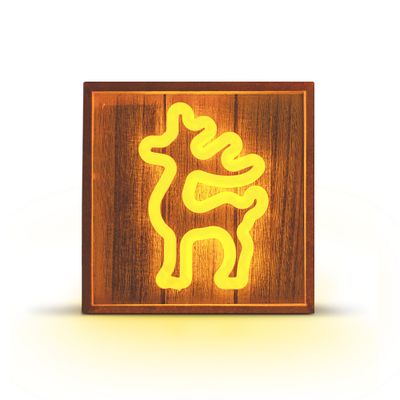Neon Wood Frame LED DEER warm white FLNW01 Forever Light