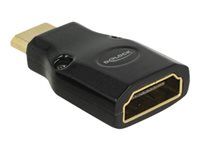 HDMI Mini-C male > HDMI-A female 4K - HDMI adaptér - HDMI so zásuvkami (female) do 19 pin mini HDMI Type C s pinmi (male) - čierna - podporuje 4K