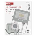 LED reflektor GLARO EMOS ZS2314W s pohybom detektorom, 10 W, biela, IP54, 1000 lm, neutrálna biela