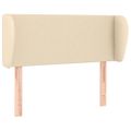 vidaXL Čelo postele so záhybmi krémový 103x23x78/88 cm látka