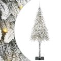 vidaXL Vianočný stromček s 300 LED-i Biela 210 cm PE a oceľ