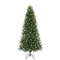 vidaXL Umelý vianočný stromček s 300 LED-i Zelená 240 cm PE a PVC