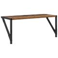 vidaXL Stenné police 2 ks Staré drevo 60 x 25 x 25,5 cm