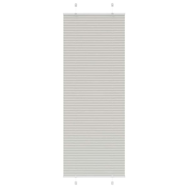 vidaXL plisovaná roleta svetlosivá 75x200 cm Šírka látky 74,4 cm