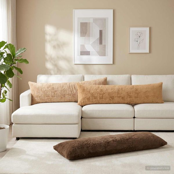 vidaXL Poťah na podložku 2 ks HEERLEN Krémová 40 x 145 cm