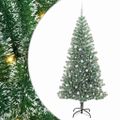 vidaXL Umelý vianočný stromček, snehom obalený, s LED svetlom 240 cm