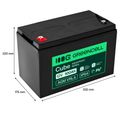 AGM12V100AH-H Green Cell AGM VRLA 12V 100Ah bezúdržbová batéria pre UPS, váhy a karavany (332×175×22