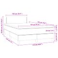 vidaXL Boxspring posteľ+matrac, kapučínová 120x190cm, umelá koža