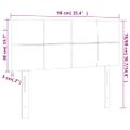 vidaXL Čelo postele s LED modré 90x5x78/88 cm látka