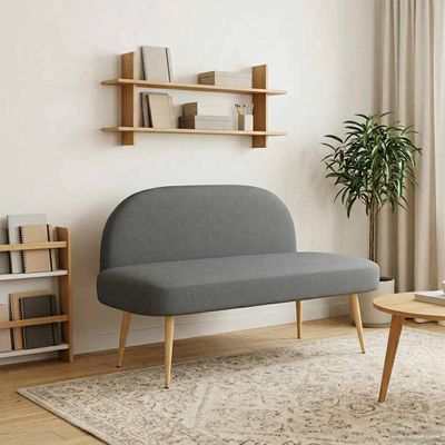 vidaXL čalúnená lavica so spätným opierkom Tmavosivá 110 x 60 x 76 cm