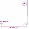 vidaXL Tarpaulin 650g / m² Hnedá 5 x 7 m Plátno s PVC povrchom