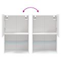 vidaXL TV skrinky s LED svetlami 2 ks biele 40,5x30x60 cm