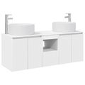 vidaXL Set kabinetov do kúpeľne 3 ks Biela 49,5 x 44,5 x 65,5 cm