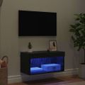 vidaXL Zostava TV skriniek 60 x 30 x 30 cm Čierny dub Kompozitné drevo