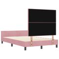 vidaXL Posteľ s pružinovým rámom Ružová 120 x 190 cm Zamat