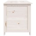 vidaXL Vonkajší box na vankúše biely 100x50x56 cm jedľový masív