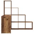 vidaXL Rohový stôl s poličkou Staré drevo 101,5 x 149,5 x 149,5 cm