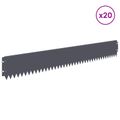 vidaXL Obrubník trávnika 20 ks 103 x 15 cm Oceľ Antracitová