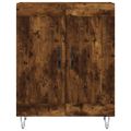 vidaXL Vysoká skrinka dymový dub 69,5x34x180 cm spracované drevo