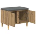 vidaXL Predsieňová lavica Remeselný Dub 60 x 38 x 46 cm