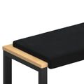 vidaXL Vankúš na lavičku Zamat Čierna Hĺbka 35 cm