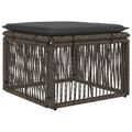 vidaXL Súprava záhradných pohoviek 9 ks Sivá a tmavo sivá polyratan