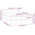vidaXL Posteľný rám boxsping s matracom bledosivý 140x200 cm zamat