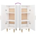 vidaXL Komoda biela 34,5x34x90 cm spracované drevo