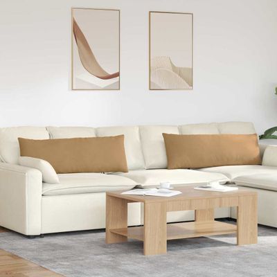 vidaXL Vankúše na pohovku 2 pcs Hnedá 120 x 40 cm Kordúrová tkanina