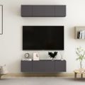 vidaXL TV skrinky 4 ks, sivé 60x30x30 cm, kompozitné drevo