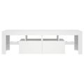 vidaXL TV skrinka s LED svetlami, biela 140x36,5x40 cm