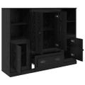 vidaXL Highboard 3 ks Čierny dub 132 x 35,5 x 103,5 cm