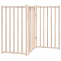 vidaXL Skladacia brána pre psa, 3 panely, 150 cm, masívne jedľové drevo