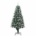 vidaXL Umelý vianočný stromček Zelená 180 cm PVC a Oceľ a Plast